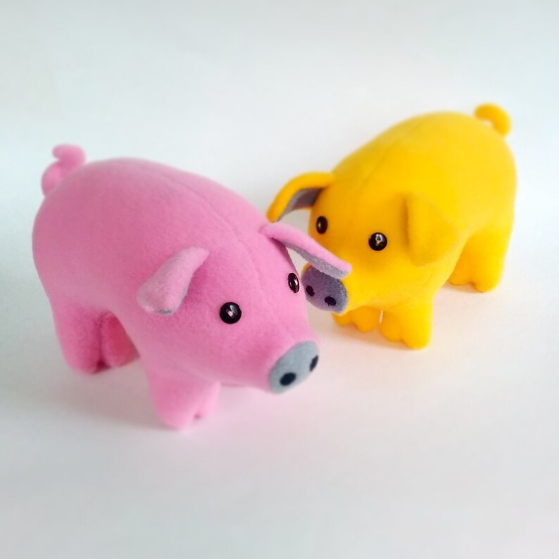 Pig toy sewing pattern Doll Pig pattern Plush toy piglet Etsy