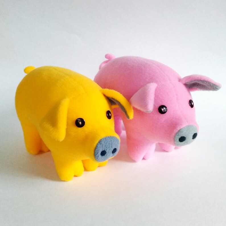 Pig toy sewing pattern Doll Pig pattern Plush toy piglet Etsy