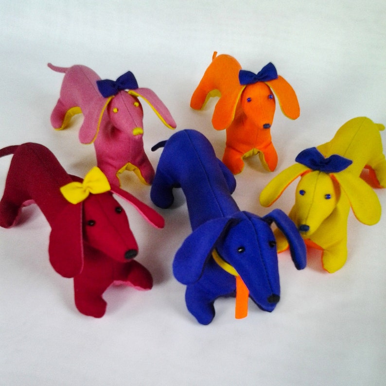 Dog Soft toy Pattern and Tutorial PDF Pattern Dog dachshund cloth toy pattern download Toy Dog Pattern doll Dog Pattern Pattern Doggy