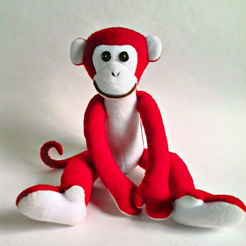 Red Monkey Fire Monkey Plush Toy Monkey Simbol 2016 Year | Etsy
