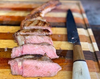 Cuchillo para barbacoa argentino Gaucho de acero inoxidable hecho a mano con mango de madera