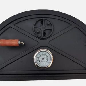 Cast Iron Pizza Oven Door - Wood-Fired DIY Fireplace - All import duties and taxes included. No extra fees upon delivery.