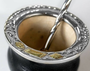 Gourde artisanale en alpaga mate | Style Camionero, Argentine