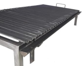 Argentinischer Grill | Grillrost aus Eisen mit V-förmigen Winkelstäben (5/8 x 1/8) | Hergestellt mit argentinischem Eisen | Eisen-Gitterrost, HeavyDuty, BBQ-Grill
