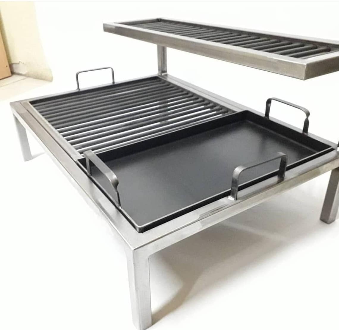 Barbecue Iron Grill Parrilla De Hierro 10 Mm Con Dos Niveles Etsy UK
