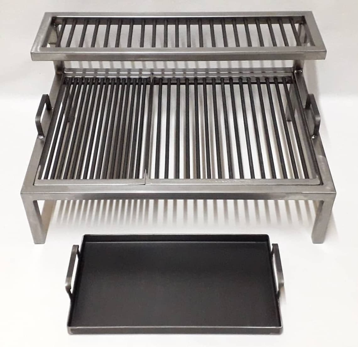 Barbecue Iron Grill Parrilla De Hierro 10 Mm Con Dos Niveles Etsy