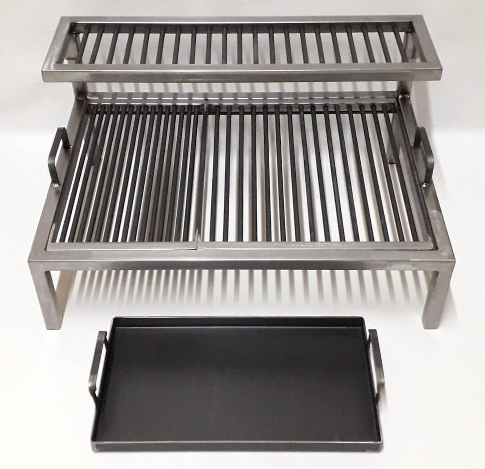 Barbecue Iron Grill Parrilla De Hierro 10 Mm Con Dos Niveles Etsy