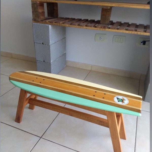 Longboard Bench • Shelf • Design • Skateboard Chair • Skate Seat • Long Seat • Table Top • Skateboard Bench