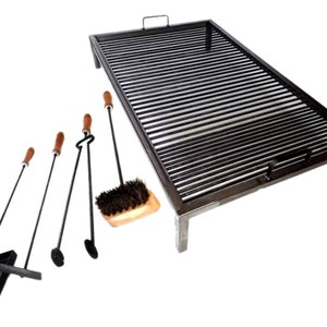 Parrilla de hierro argentino con juego de herramientas - Asado Argentino