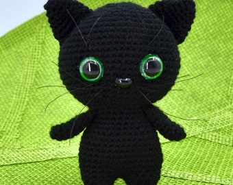 リアルなかぎ針編みの黒猫編みぐるみのパターン（PDF） - Etsy 日本
