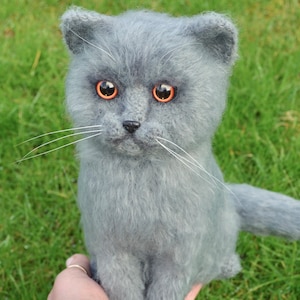 Häkelanleitung für eine Britisch Kurzhaar-Katze, Häkel-Amigurumi-Katze, flauschige Häkelkatze, realistisch aussehende Häkelkatze