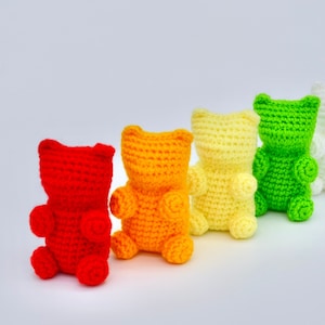 Gummy Bear Crochet Pattern, Teddy Bear, Charm, Basic Pattern for Beginners, Easy Crochet Pattern, Christmas Tree Decoration