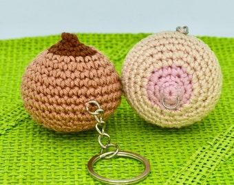 Crochet Boob Keychain PATTERN, Amigurumi Crochet Breast PATTERN, Boob Keyring, Valentines gift, Hen and Stag Do