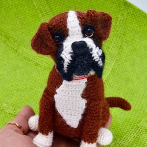 REAL Boxer Dog Crochet Pattern, Amigurumi Boxer Puppy Pattern, Original Realistic Dog PDF Pattern, DIY Pet Lover Gift