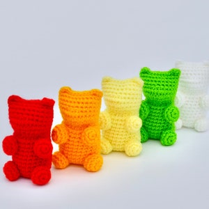 Gummy Bear Crochet Pattern, Teddy Bear, Charm, Basic Pattern for Beginners, Easy Crochet Pattern, Christmas Tree Decoration
