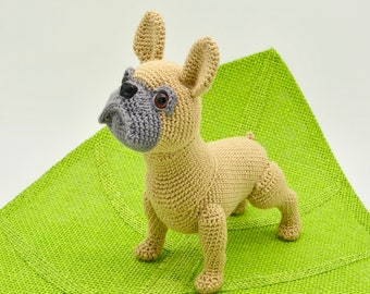 Modèle au crochet bouledogue français, motif chien au crochet, bouledogue au crochet