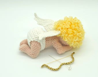 Crochet Angel Pattern, Crochet Newborn Baby Outfit Pattern, Crochet Amigurumi Cupid Baby Doll Pattern- Angel, Cupid