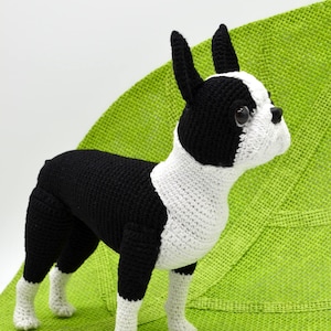 Boston Terrier Crochet Pattern, Crochet Dog Amigurumi Pattern, Crochet Boston Terrier Pattern image 1