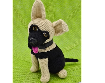 German Shepherd Crochet Pattern: Amigurumi Dog (PDF Pattern)