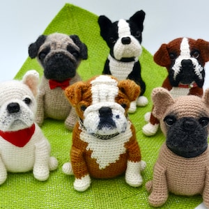 French Bulldog Crochet Pattern, Boston Terrier Crochet Dog Pattern, Crochet  Boxer Dog Pattern, Crochet Pug Pattern