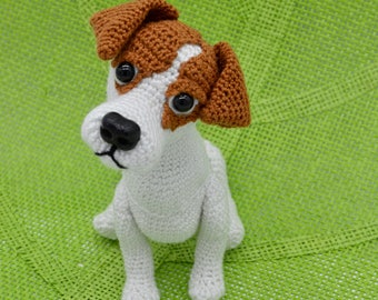 Jack Russell Terrier Crochet Pattern, Crochet Dog Pattern, Crochet Jack Russell