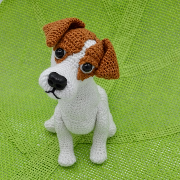 Jack Russell Terrier Crochet Pattern, Crochet Dog Pattern, Crochet Jack Russell