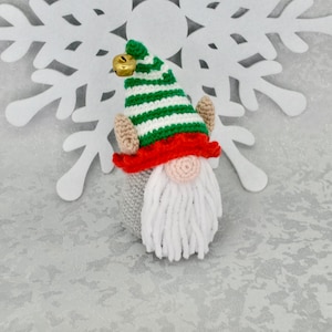 Kabouter haakpatroon, Scandinavisch Gonk haakpatroon, kerst haak Nisse patroon, gehaakte kabouter in elf hoed patroon