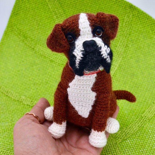 Boxer Crochet Pattern, Crochet Boxer Dog Pattern, Amigurumi Boxer Pattern, Crochet Dog