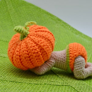 Patrón de muñeca bebé calabaza a crochet: Traje de recién nacido Amigurumi (Patrón PDF)