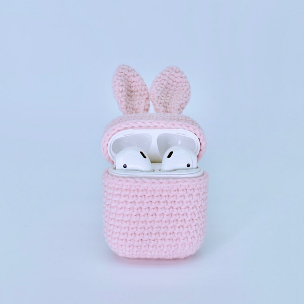 Easter Bunny AirPods Case Crochet Pattern, Crochet Bunny AirPods Pattern