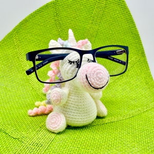 Crochet Unicorn Pattern, Crochet  Amigurumi Spectacles Unicorn Holder Pattern, Crochet Eyeglasses Stand Pattern