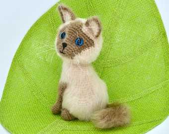 Crochet Cat Pattern, Crochet Siamese Cat Pattern, Siamese Crochet Amigurumi Cat, Ragdoll Cat Pattern, Fluffy Сrochet Cat