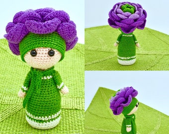 Häkelanleitung Puppe, Ranunculus Amigurumi Puppe Anleitung - Flower Doll Rea