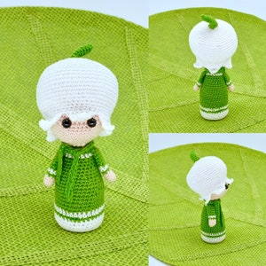 Crochet Doll Pattern, Lily of the Valley Amigurumi Doll Pattern - Flower Doll Fairy Lily