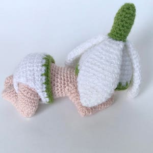 Crochet Amigurumi Snowdrop Pattern ,Crochet Newborn Baby Snowdrop Pattern, Crochet Sleeping Baby Doll Pattern Sleeping Snowdrop image 1