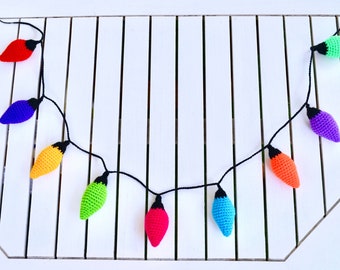 Crochet Light Bulbs Garland Pattern: Amigurumi Bunting (PDF Pattern)