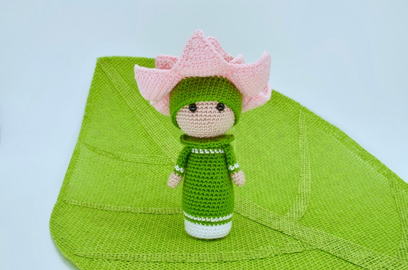 Crochet Pattern Lotus Amigurumi Doll Flower Doll Lucia image 4