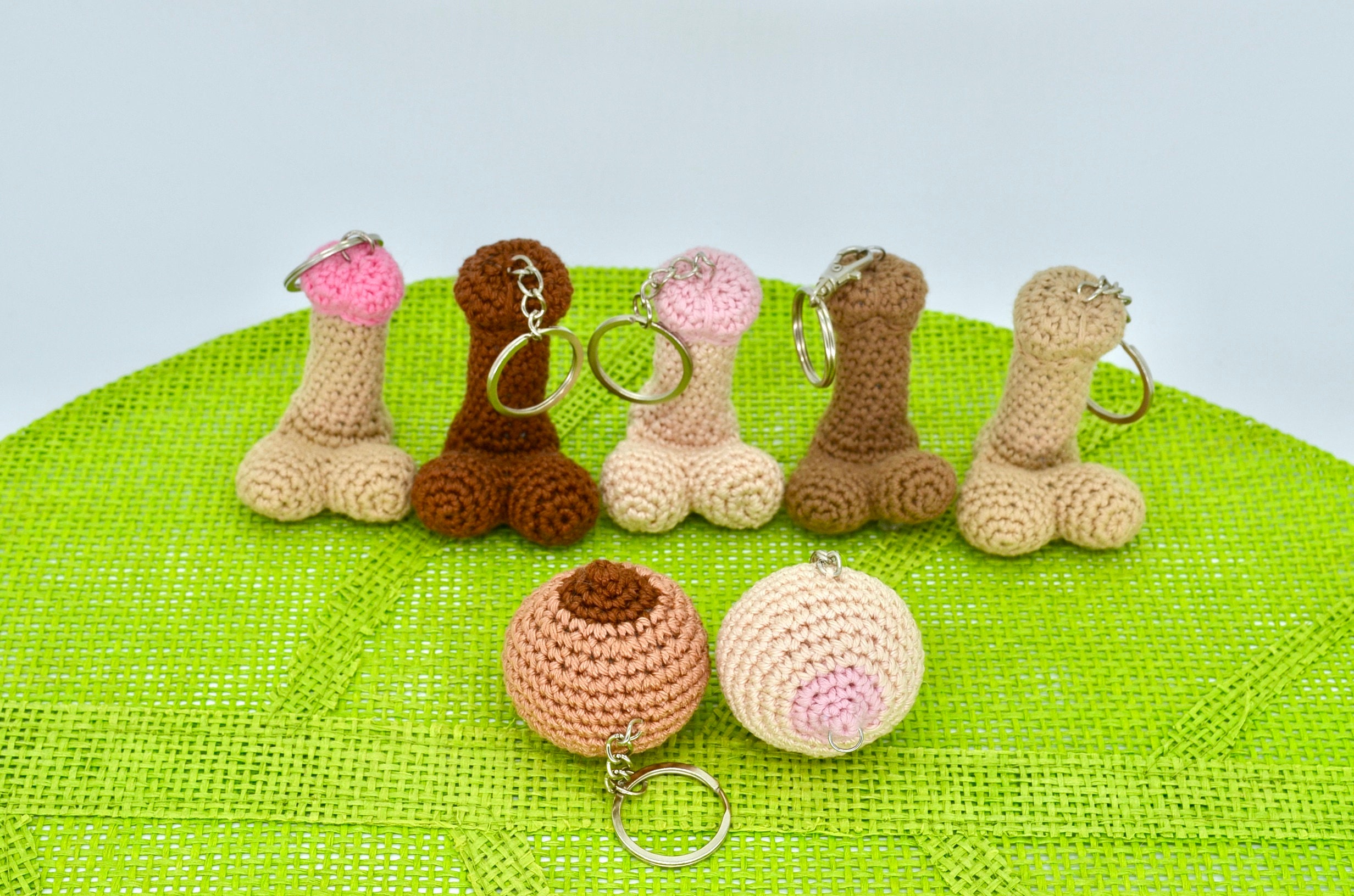 PATTERN portachiavi pene e tette all'uncinetto, PATTERN pene e tette  all'uncinetto Amigurumi, portachiavi pene, regalo di San Valentino, addio  al nubilato e al celibato - Etsy Italia