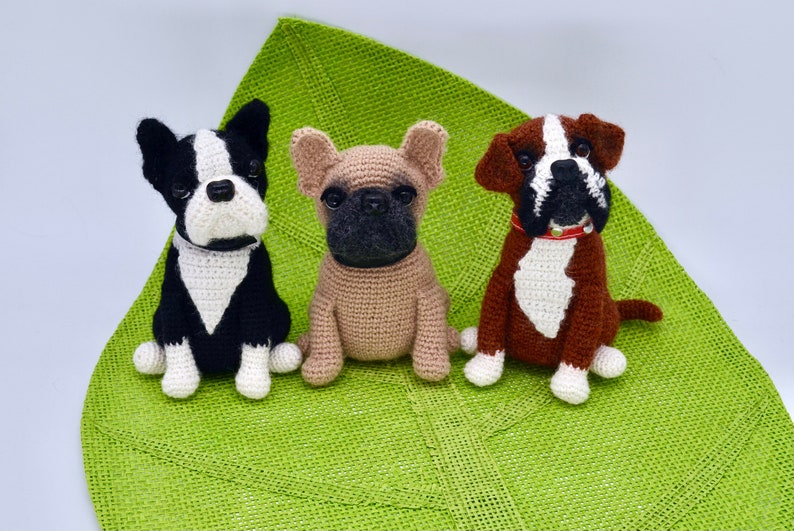 French Bulldog Crochet Pattern, Boston Terrier Crochet Dog Pattern, Crochet Boxer Dog Pattern, Crochet Pug Pattern image 3