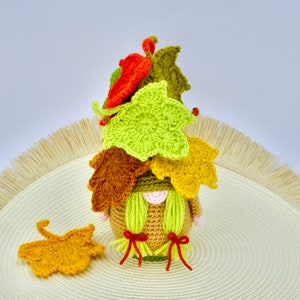 Herbst Ahorn Blätter Gnome Häkelanleitung, häkeln Gnom Puppe, Amigurumi Gnom Puppe, Gartenzwerg, häkeln Herbst, häkeln Herbst