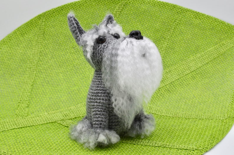 Schnauzer Crochet Pattern, Crochet Dog Pattern image 3