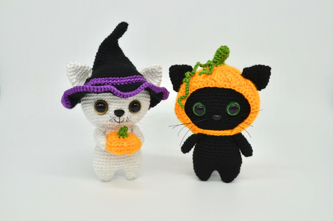 Crochet Halloween Cat Pattern Crochet Cat Amigurumi Pattern Etsy