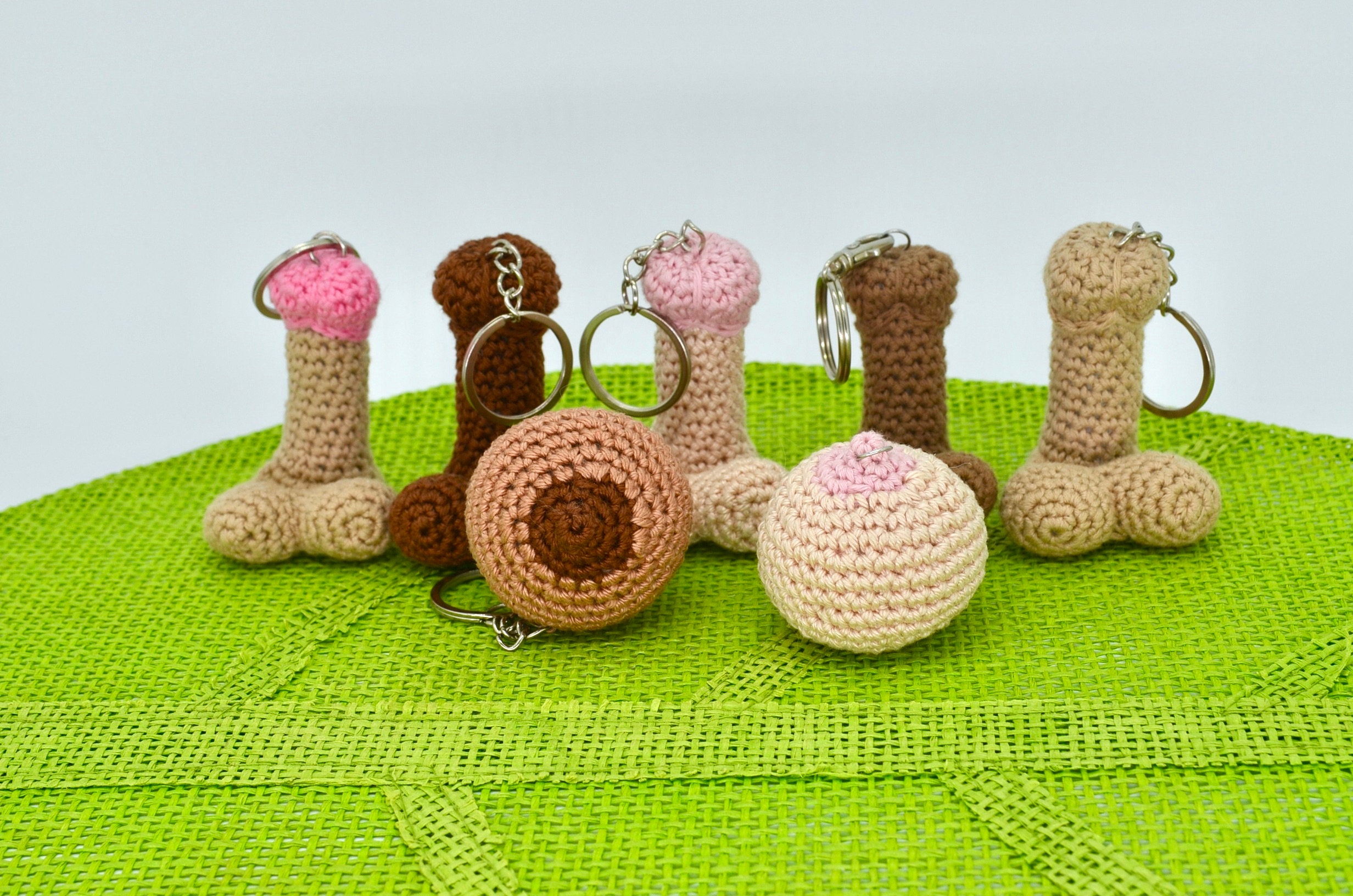 PATTERN portachiavi pene e tette all'uncinetto, PATTERN pene e tette  all'uncinetto Amigurumi, portachiavi pene, regalo di San Valentino, addio  al nubilato e al celibato - Etsy Italia