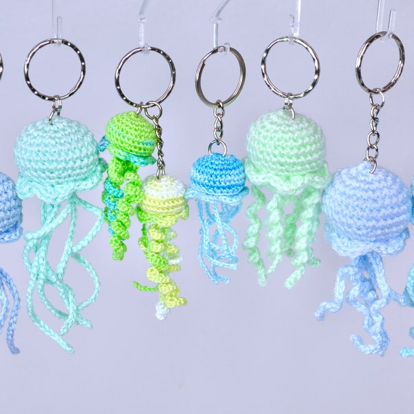 Jellyfish Crochet Pattern, Jellyfish Keychain Crochet Pattern, Jellyfish Keyring, Basic Pattern for Beginners, Easy Crochet Pattern