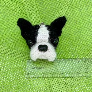 Boston Terrier Dog Keyring Lanyard Keychain Bag Charm Gift In
