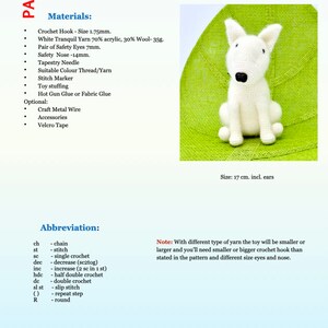 Bull Terrier Crochet Pattern, Crochet Dog Pattern, Amigurumi Bull Terrier Pattern, Crochet English Bull Terrier Dog image 9