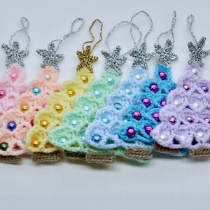 Crochet Christmas Tree Pattern, Crochet Christmas Tree Ornament Pattern, Christmas Garland Crochet Pattern