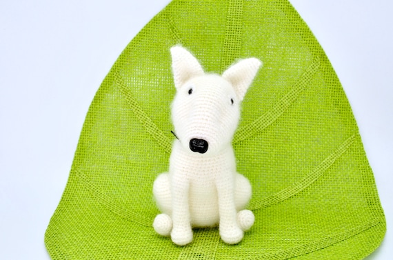 Bull Terrier Crochet Pattern, Crochet Dog Pattern, Amigurumi Bull Terrier Pattern, Crochet English Bull Terrier Dog