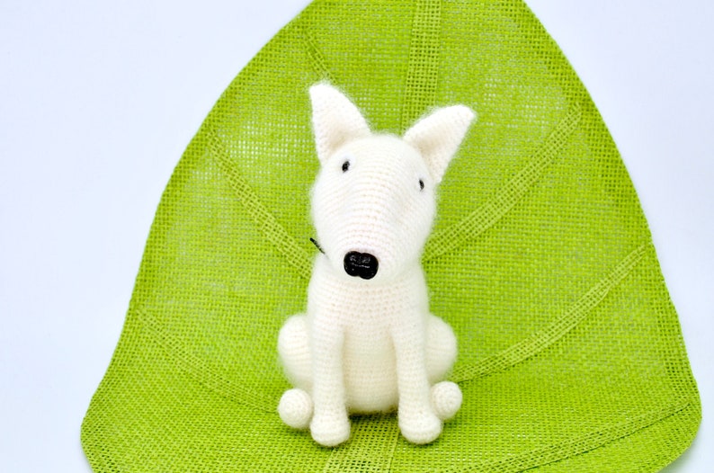 Bull Terrier Crochet Pattern, Crochet Dog Pattern, Amigurumi Bull Terrier Pattern, Crochet English Bull Terrier Dog image 1