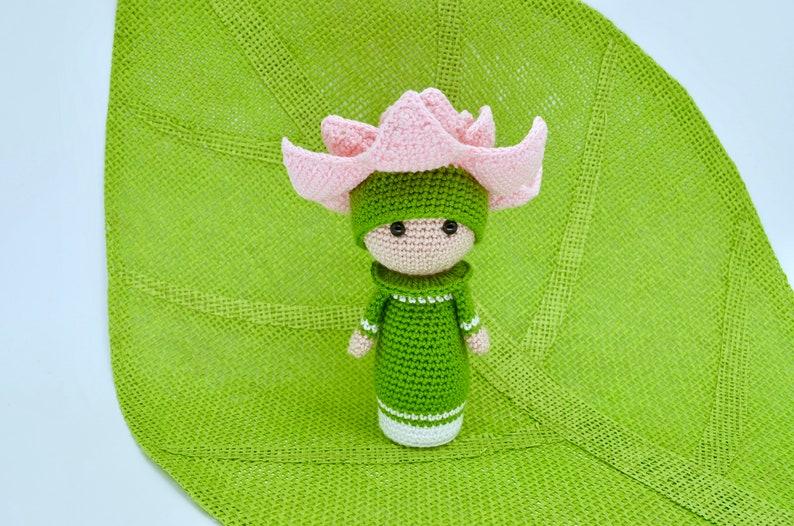 Crochet Pattern Lotus Amigurumi Doll Flower Doll Lucia image 6